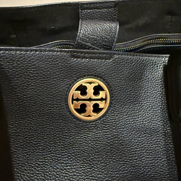 Tory Burch Black Leather Tote Bag - Picture 6 of 8